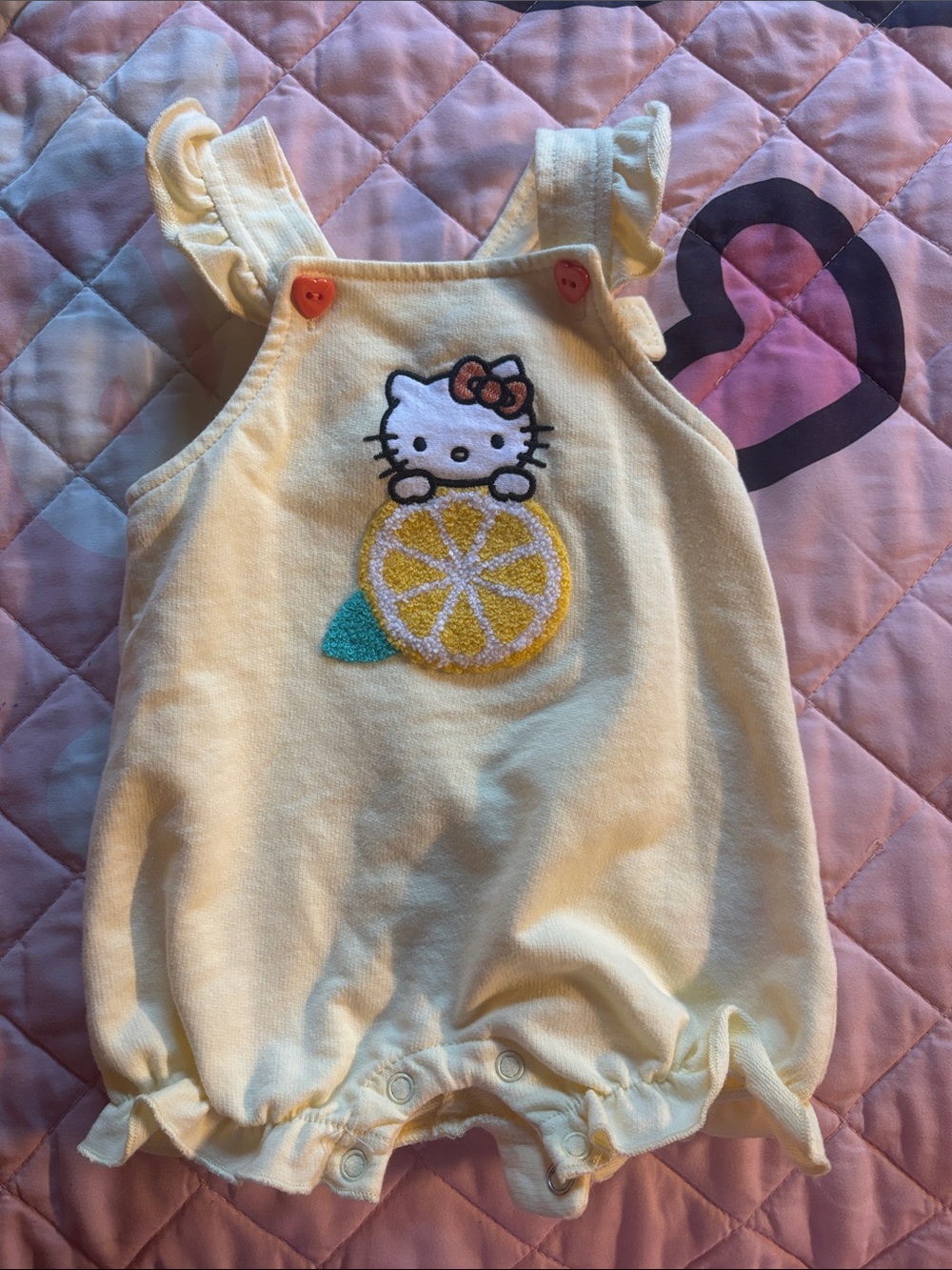 Hello Kitty Pale Yellow Romper